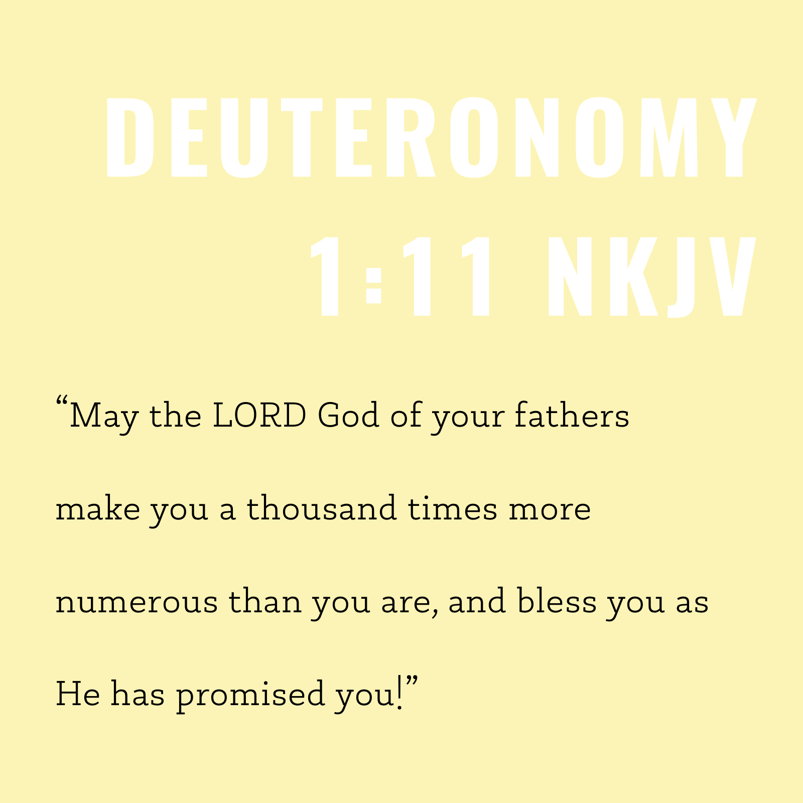 Deuteronomy 1:11 - SheFindsthings.